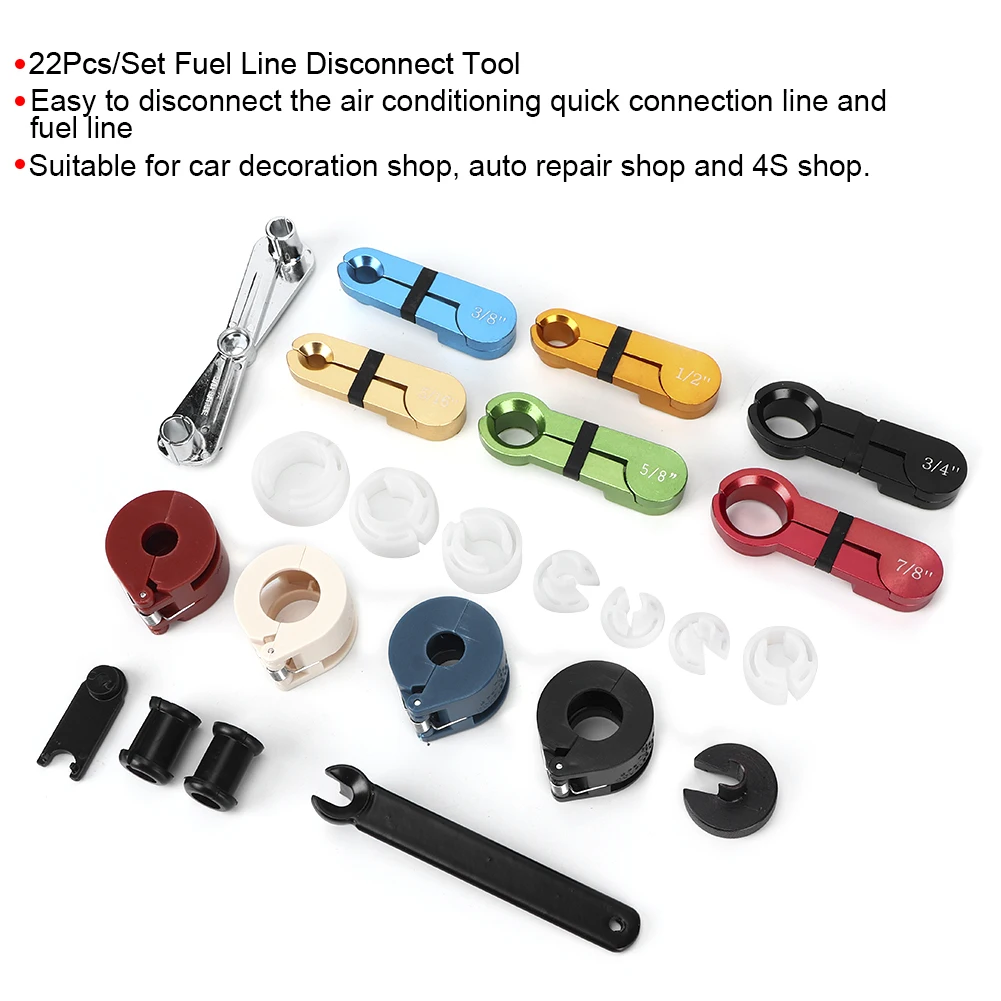

22Pcs/Set Car Air Conditioning Hose Oil Fuel Pipe Line Disconnect Tool Kit Vehicle Repairing