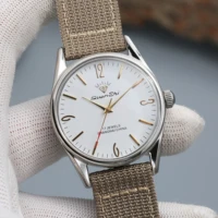 Reloj Mecánico Shanghai Diamond para Hombre, Reloj de Cuerda Manual, Movimiento 7120, 38 mm, Acero Inoxidable, Resistente al Agua, Regalo para Hombre