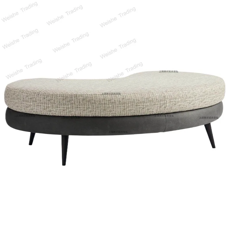 American simple curved oval entrance entrance shoe change stool color matching bedroom cloakroom living room coffee table stool