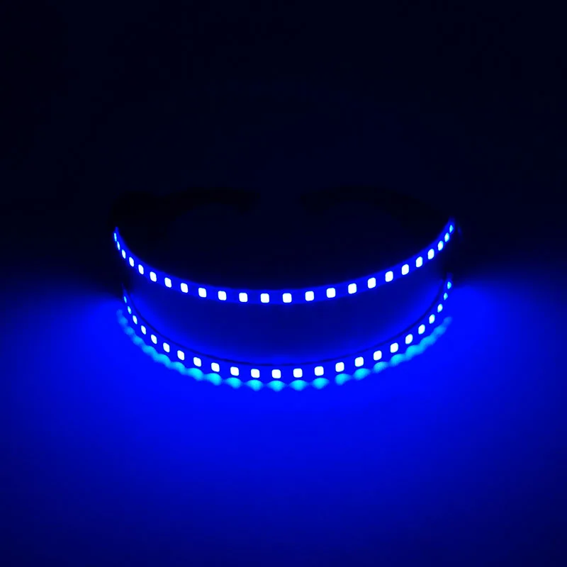 Fashion Luminous Light Up Futuristic Glasses LED Glowing Goggles Glasses Neon Bar Party Props Glasses Festival Supplies