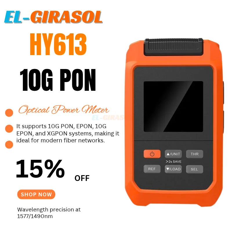medidor-de-potencia-optica-pon-10g-hy613-fuente-de-luz-roja-de-30mw-1577-1490nm-compatible-con-epon-10g-epon-xgpon-gigabit-probador-pon-10g