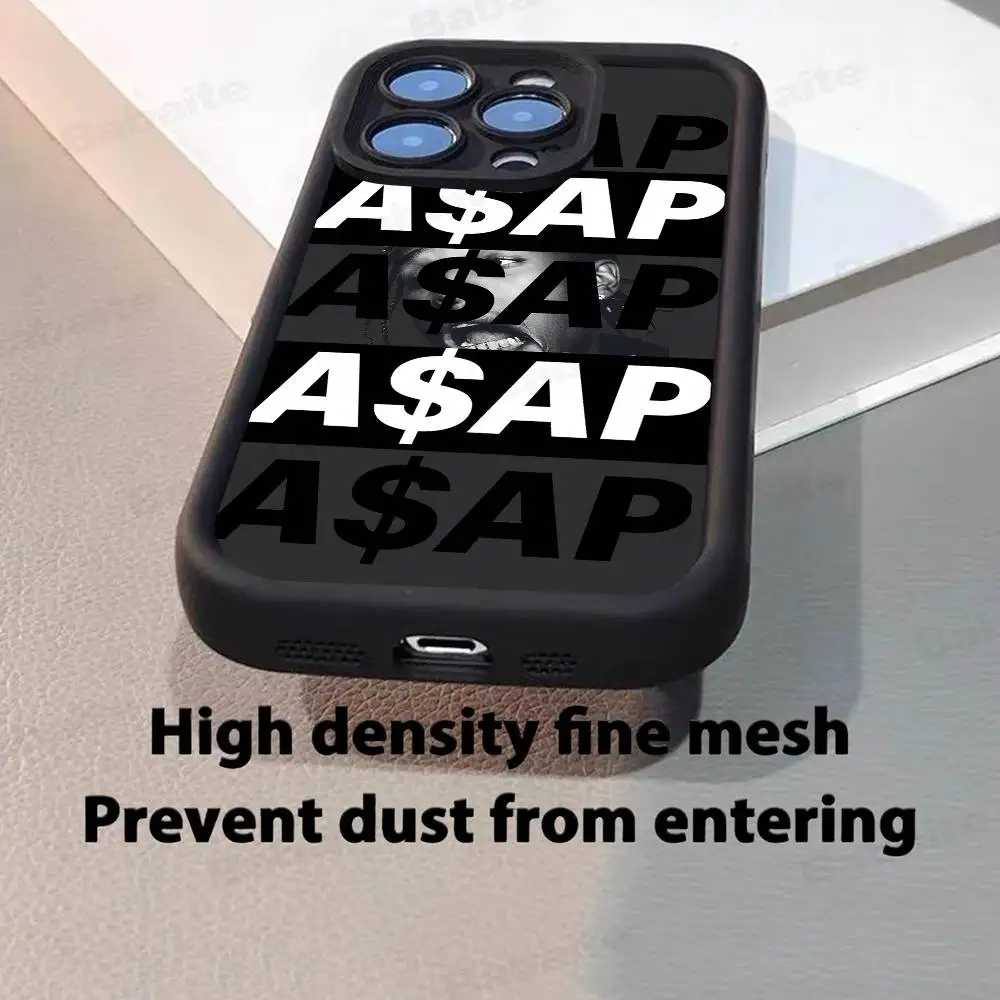 مغني الراب A-Asap R-Rocky جراب هاتف سيليكون آيفون 17 الهواء 17 16 15 14 13 12 11 زائد برو ماكس غطاء ناعم مقاوم للصدمات