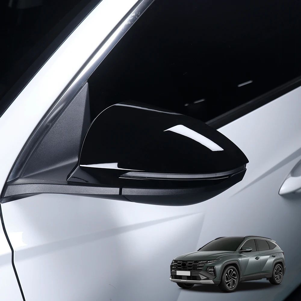 

X-T For Hyundai Tucson NX4 2025 Exterior Side Door Rea rview Mirror Trim Black Pattern Car Side RearView Mirror Cover