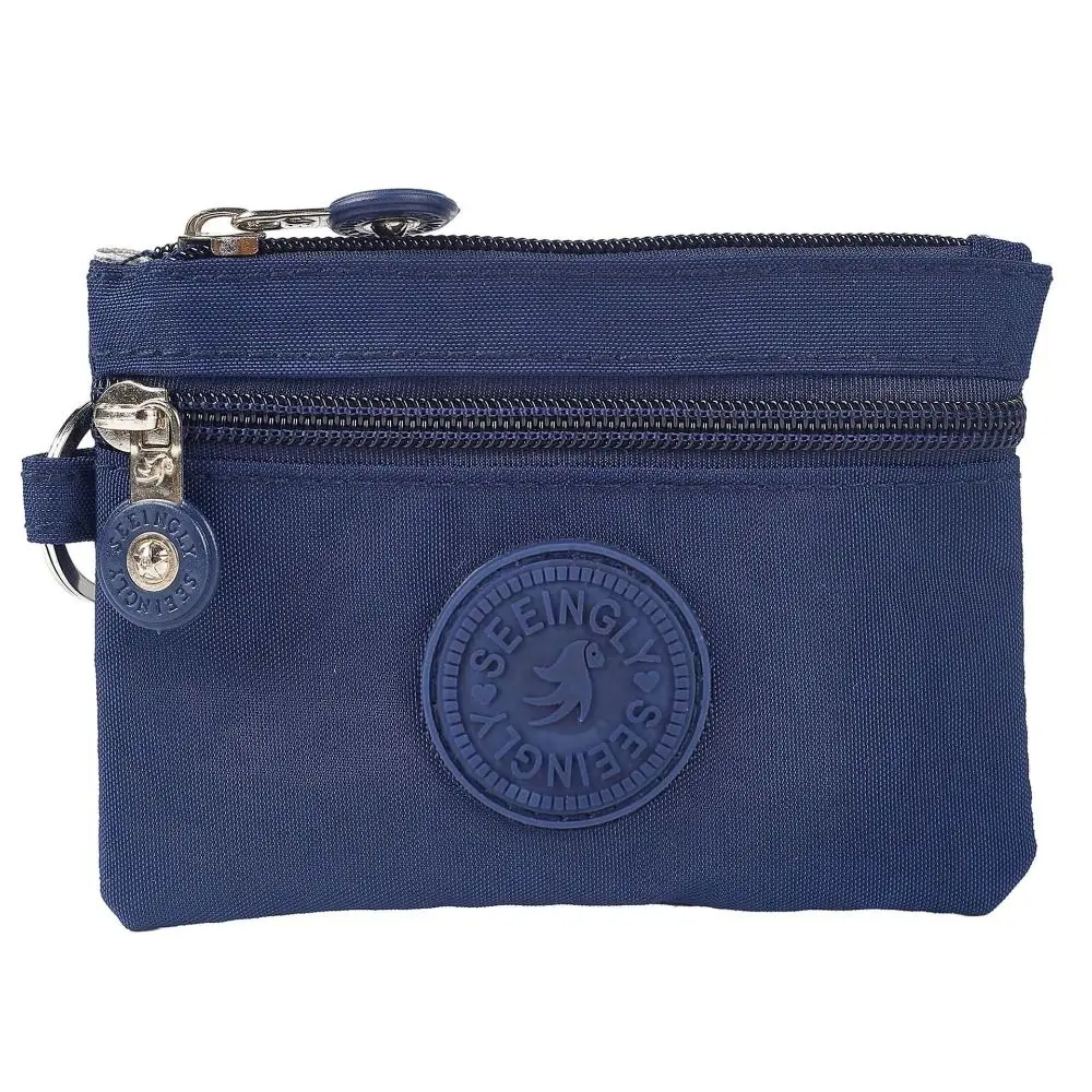 Portable Canvas Money Coin Purse Wear-resistant Waterproof Credit Card Holoder with Key Ring Wallet Money Bag Male Female