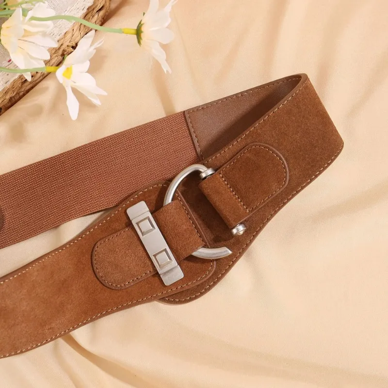 2024 Genuine Leather Belt for Women with High-end Feel Frosted Anti Velvet Paired with Denim Skirt and Decorative Belt