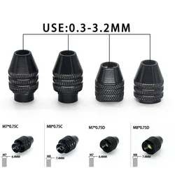 Universal Multi Quick Change Mini Drill Chuck Small Electric Drill Engraving Machine Chuck For Dremel Accessories M7/M8*0.75