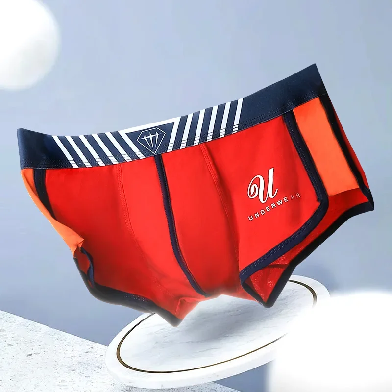 

Underwear men's cotton boxers youth trend personality boys comfortable breathable men's four corners summer thin shorts