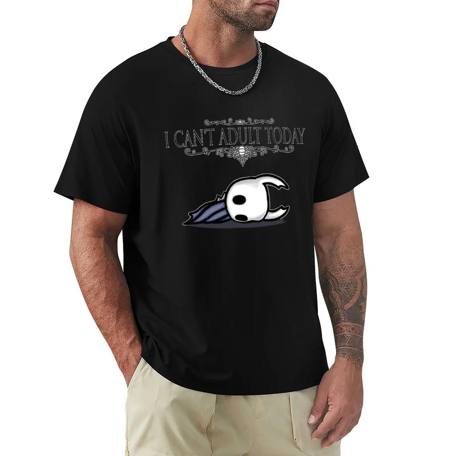 Hollow Knight Can_t Adult T-Shirt Casual Breathable Short Sleeve Top