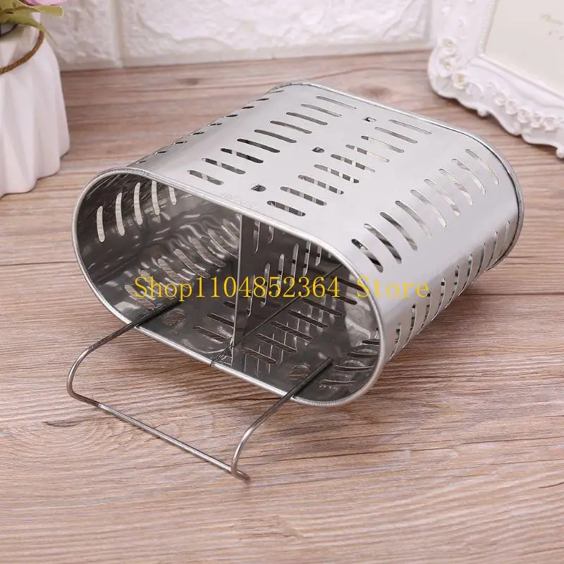 652F Stainless Steel Cutlery Holder Drainer Storage Spoon Fork Chopsticks R