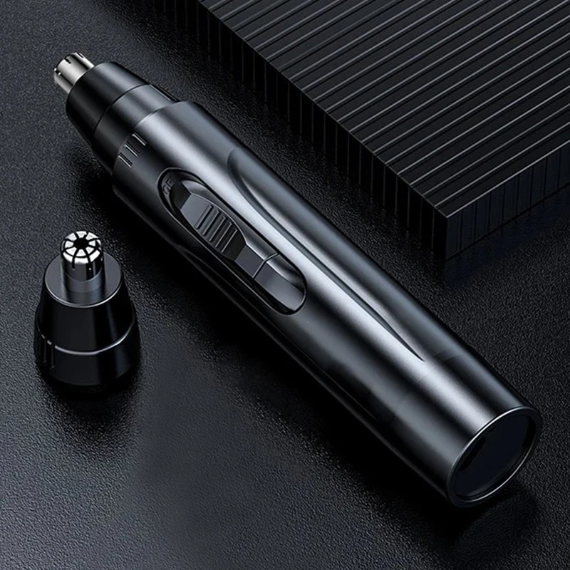 Black Electric Nose Hair Trimmer For Men And Women Available With Low Noise High Torque High Speed Motor Washable Nasal Hair