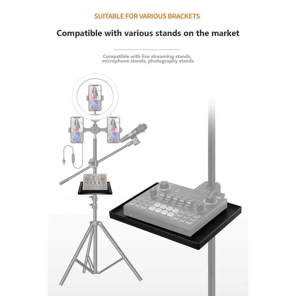 Vielseitige Klemmhalterung für 3 kg Last, passend für 13-47 mm Stangen, für Live-Streaming, Soundkarten, Mikrofonständer, Stativ und Kamera-Zubehör – Detail 4
