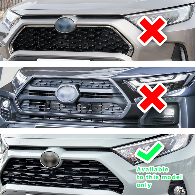 Car Stainless Steel Front Engine Bumper Grill Upper Center Grille Cover trim For TOYOTA RAV4 2020-2023