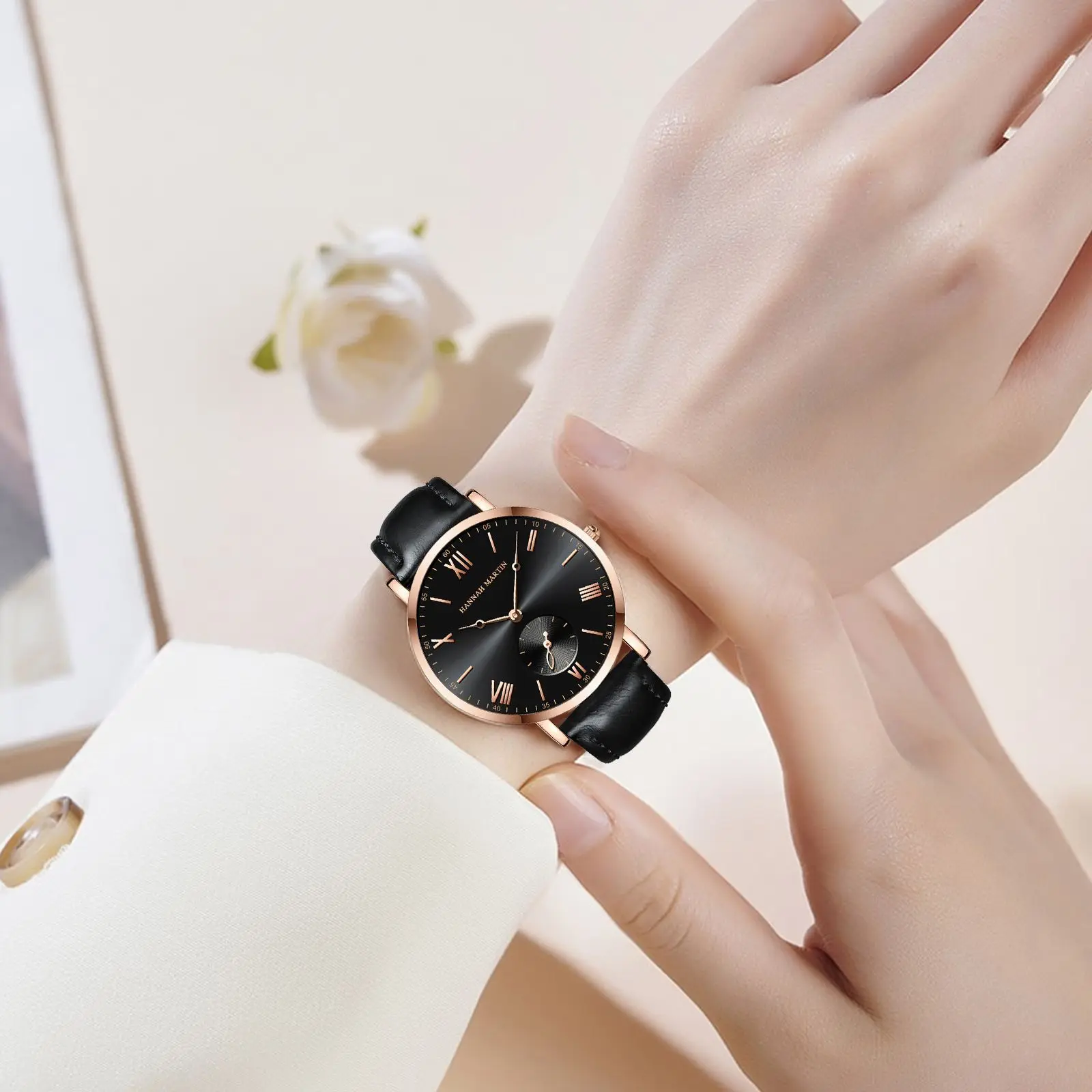 Ladies watches 2024 New Style Casual Business Women's Belt Watch Temperament Women's Watch leather strap