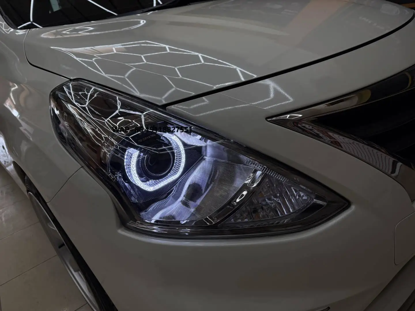 

LED Projector Lens HID Xenon Headlight Angel Eye / Halo Ring Retrofit Headlight Car Headlight for VERSA