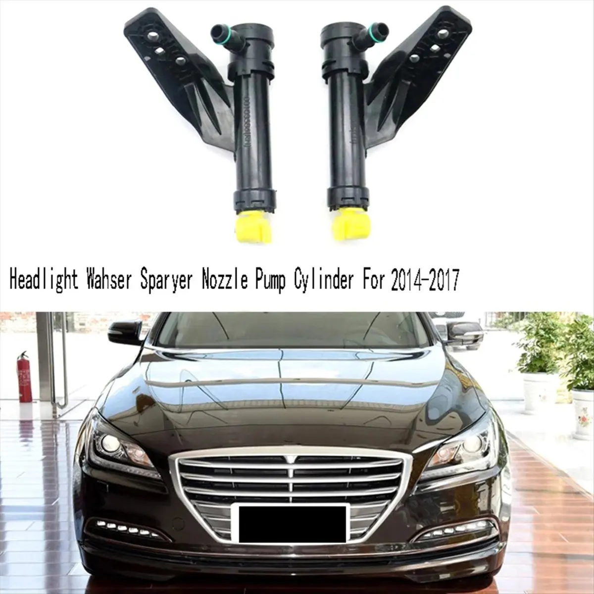 #92X Automotive Parts & Accessories,Front Right Headlight Wahser Sparyer Nozzle Pump Cylinder (Black)