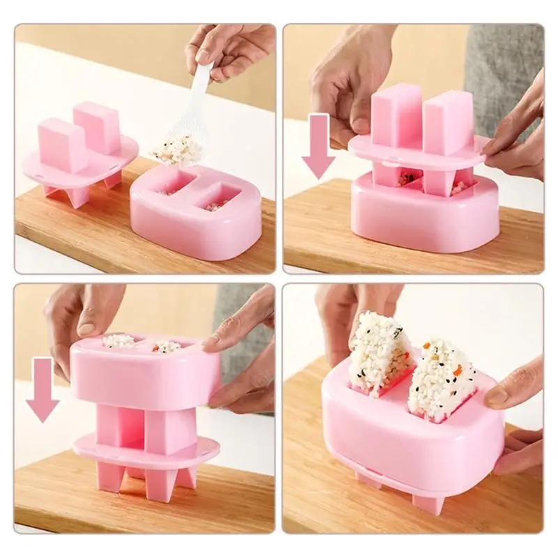 

G6KF DIY Sushi Moulds Onigiri Rice Ball Press Triangular Sushi Maker Moulds Sushi Japanese Cuisine Bento Accessories