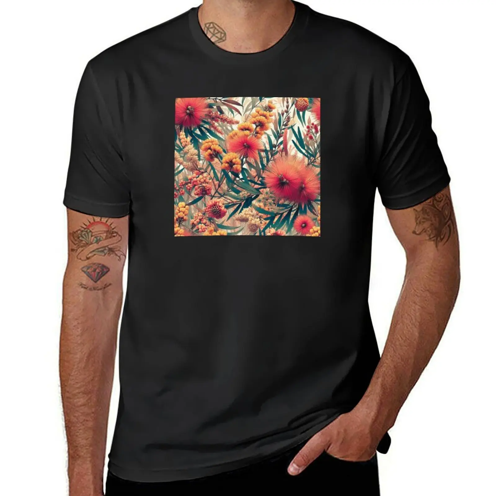 

Exotic Flower Wildflowers T-Shirt blacks sweat blanks quick-drying men clothing