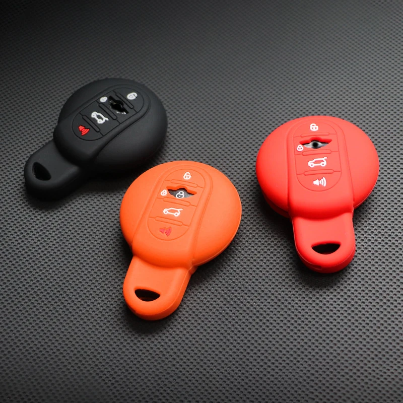 3 Buttons Silicone Car Key Case Cover for Mini Cooper S F55 F56 F57 Clubman F54 F60 Countryman Key Protection Bag Accessories