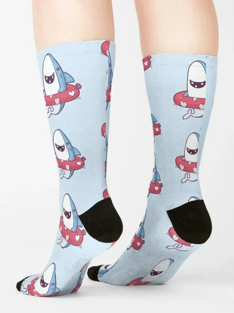 Shark Summer Fun Socks loose valentine gift ideas Heating sock funny sock Socks For Men Women's