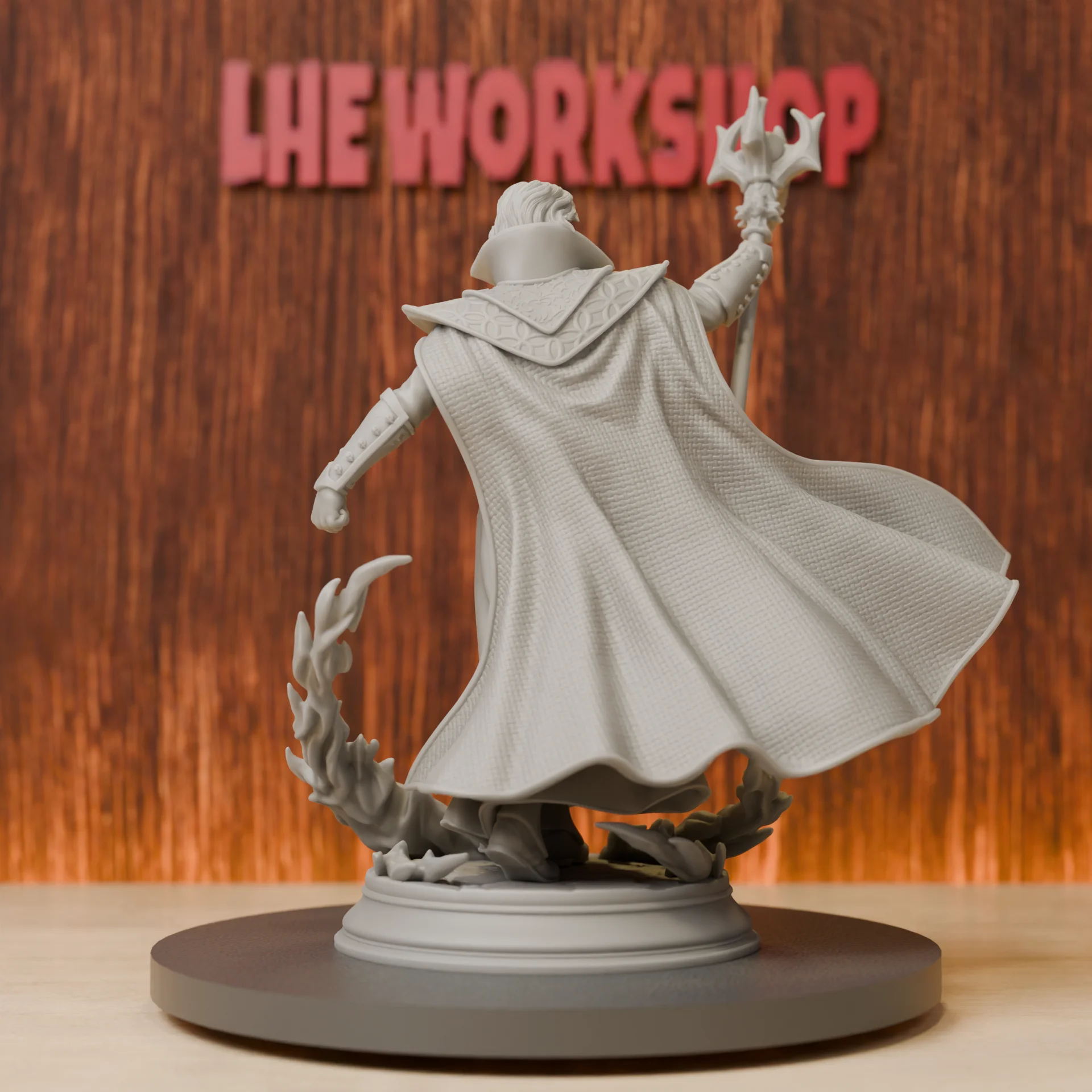 Vampire Blood Mage Miniatures | 28mm-75mm | Resin 3D Printed DND Pathfinder Mini | Unpainted Grey