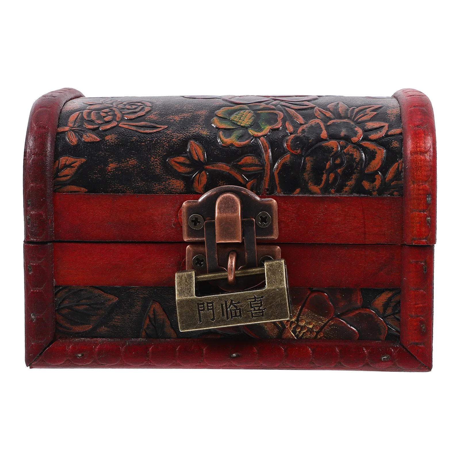 

Vintage Wooden Treasure Chest Decorative Jewelry Organizer Chest Bedroom Storage Wooden Jewelry Box Keepsake Gift Box