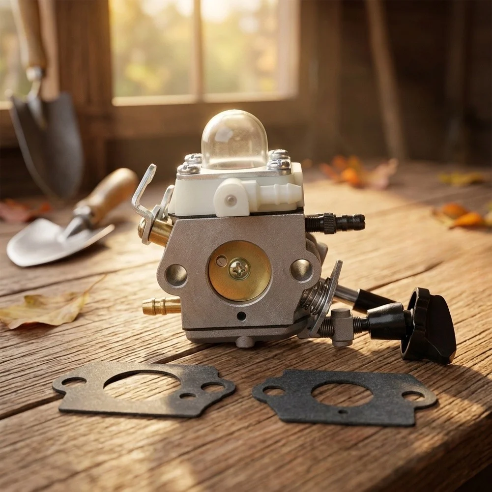 For BG56 For BG56C SH56 Leaf Blower Carburetor Replacement with Metal Construction and Standardized Dimensions for Fit
