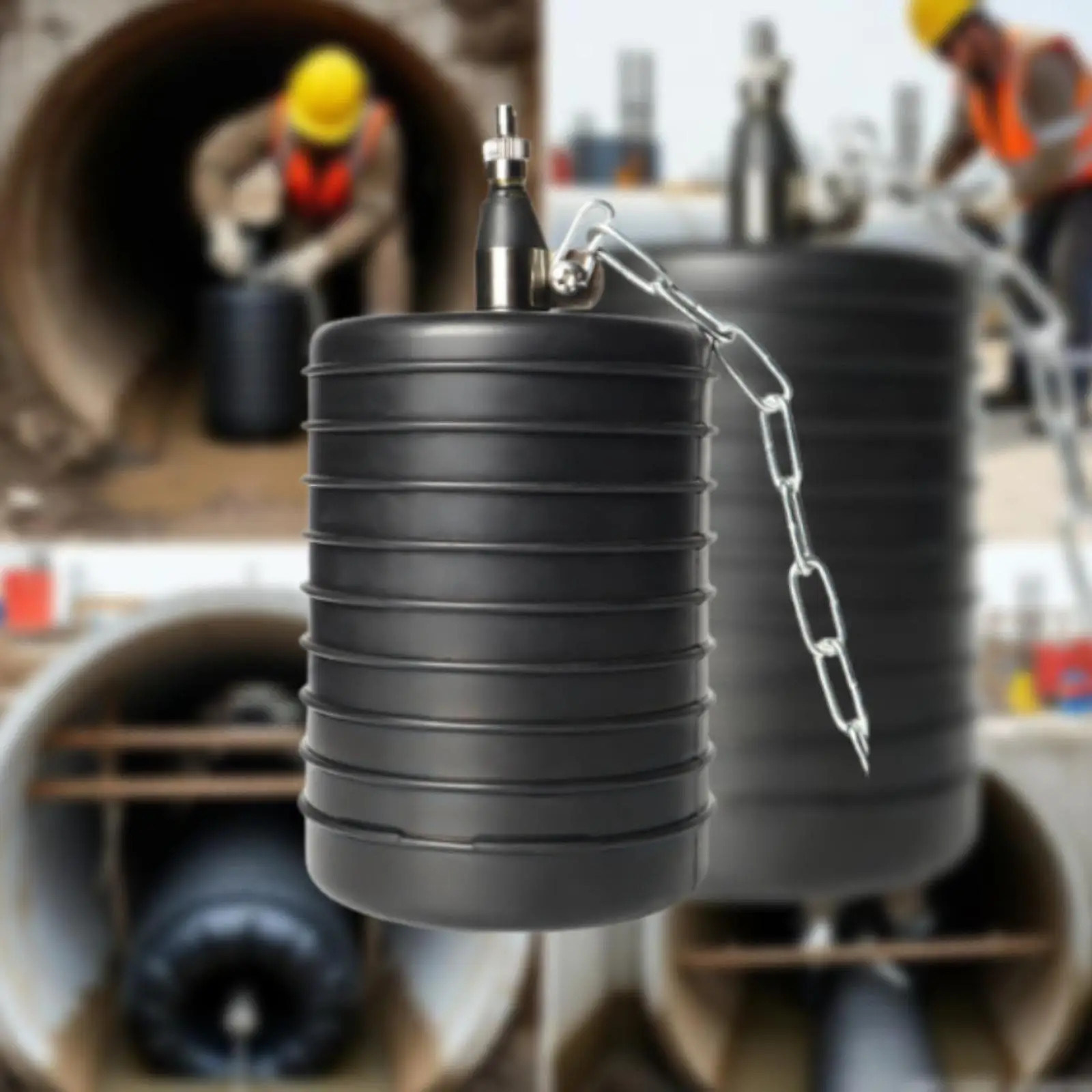 Heavy Duty Rubber Inflatable Pipe Plug Drain Air Bag for Pipeline Water Pressure Test Pipe Repair and Leak Prevention