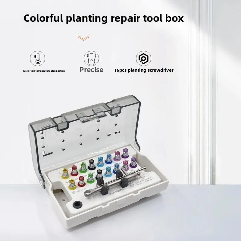 

Dental Implant Repair Tool Universal Repair Tool Box Oral Box Korean Screwdriver Torque Wrench