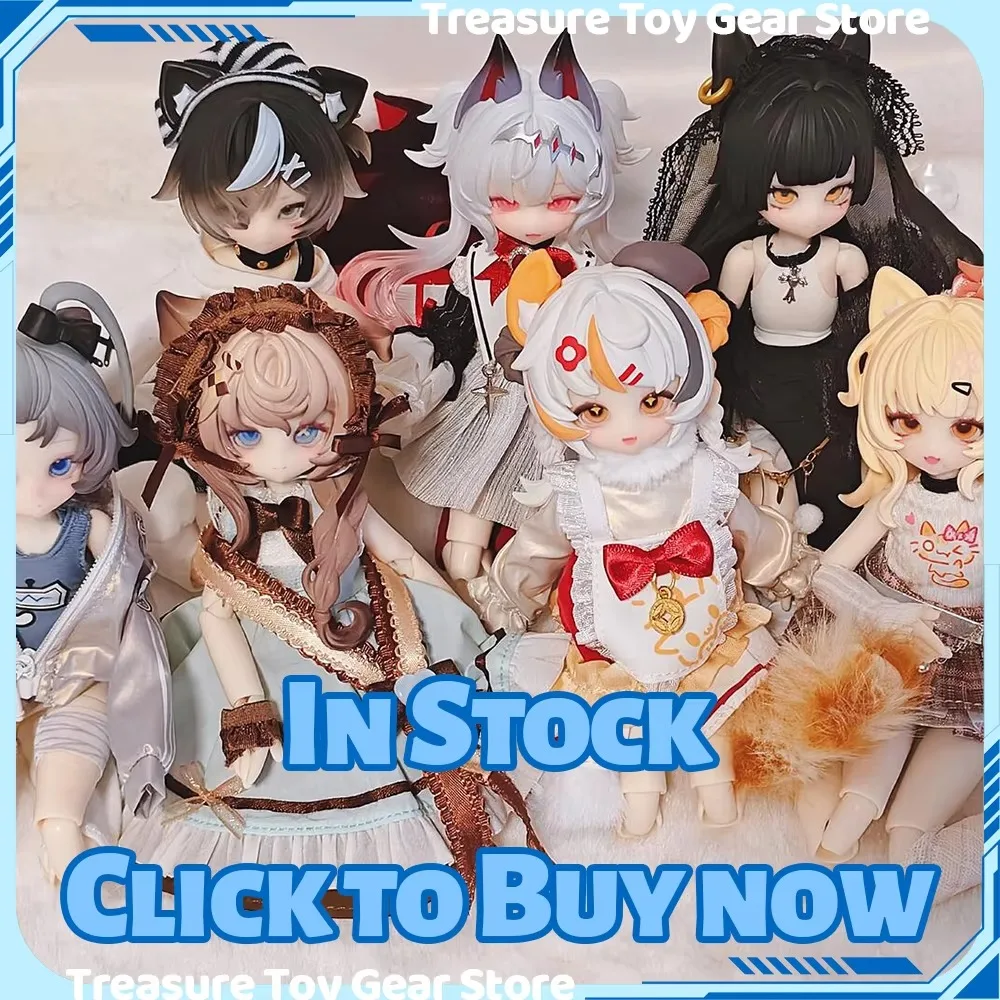 Inedible Doll Lunar Lore Meow Meow Power 1/8 BJD Blind Box Articulated Figure Collectible Desktop Ornament Premium Official Gift