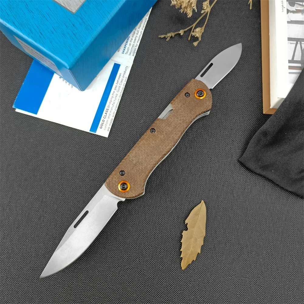 BM 317 Weekender 2-Blade Slipjoint Folding Pocket Knife D2 Drop Point Blade G10 / Linen Handles Survive Camping Hunting Tool