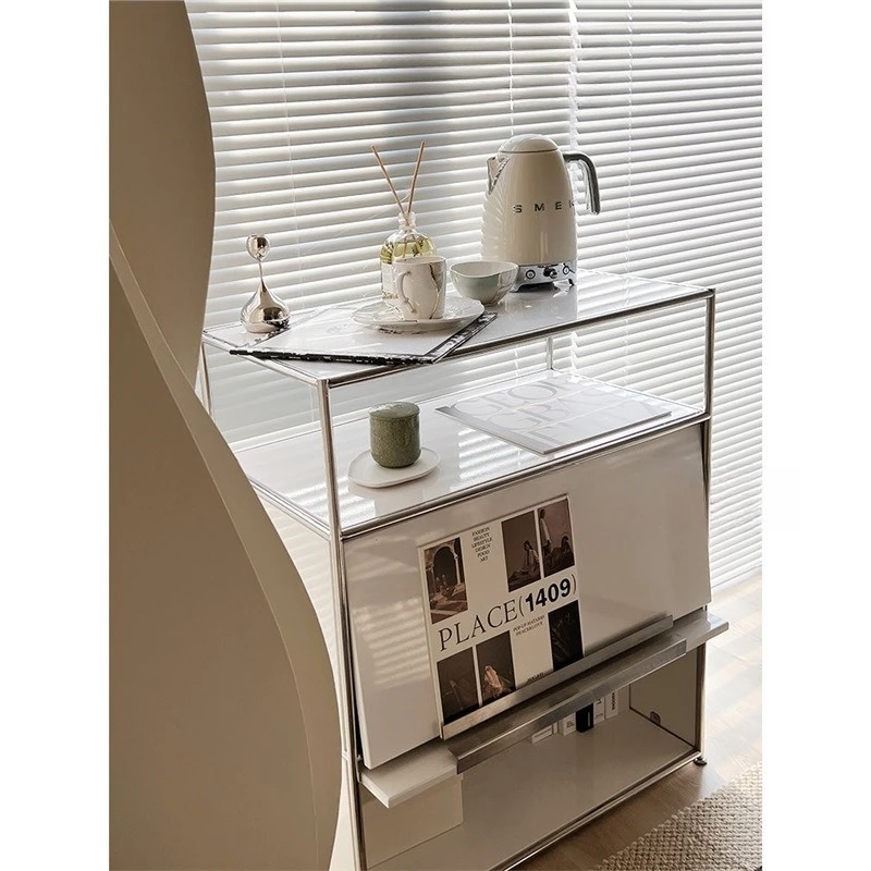 Stainless steel modular combination for home living room sideboards and chest cabinets