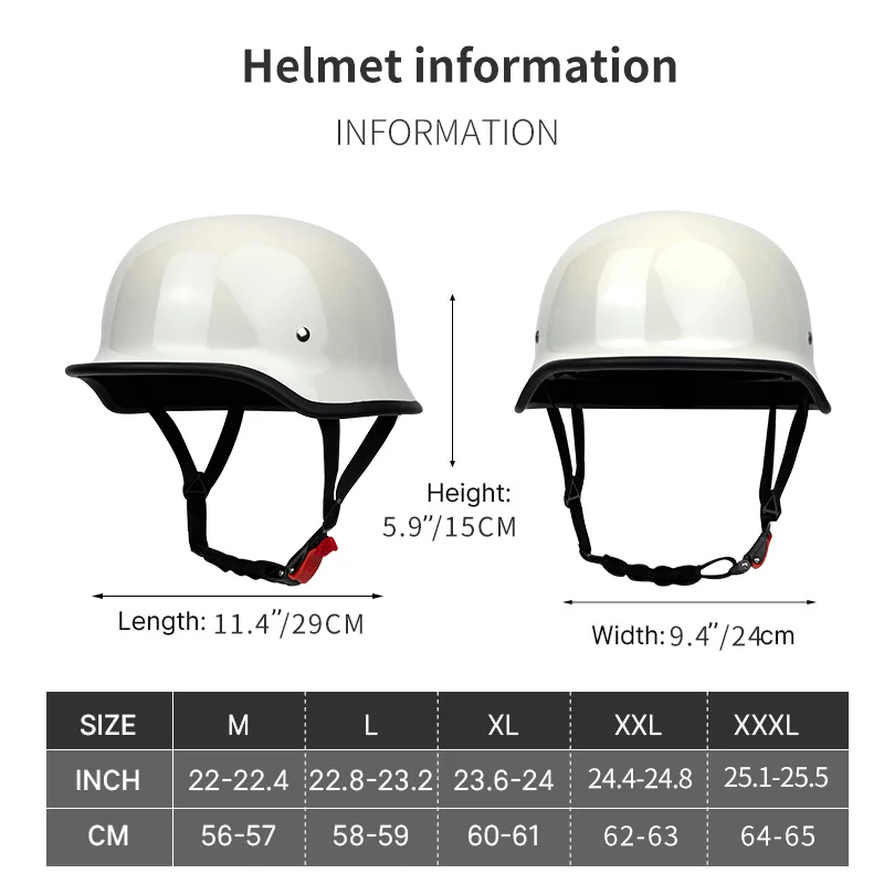 Duitse stijl Cruise Retro halve helm dames pedaal heren motorhelm motorfiets emmer helm 3C standaard