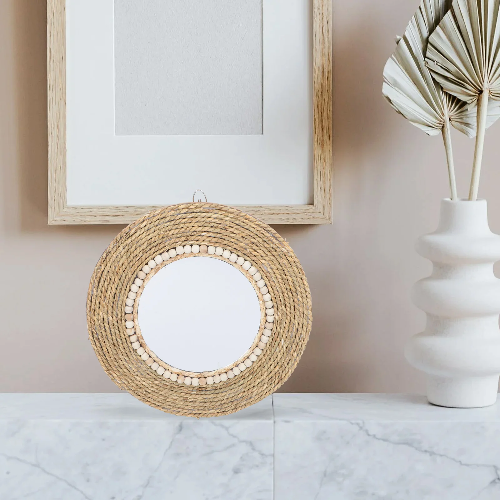 

Creative Rattan Decorative Hanging Makeup For Home Bedroom Nordic Style Gift Woven Design Unique Wall Art Decorative
