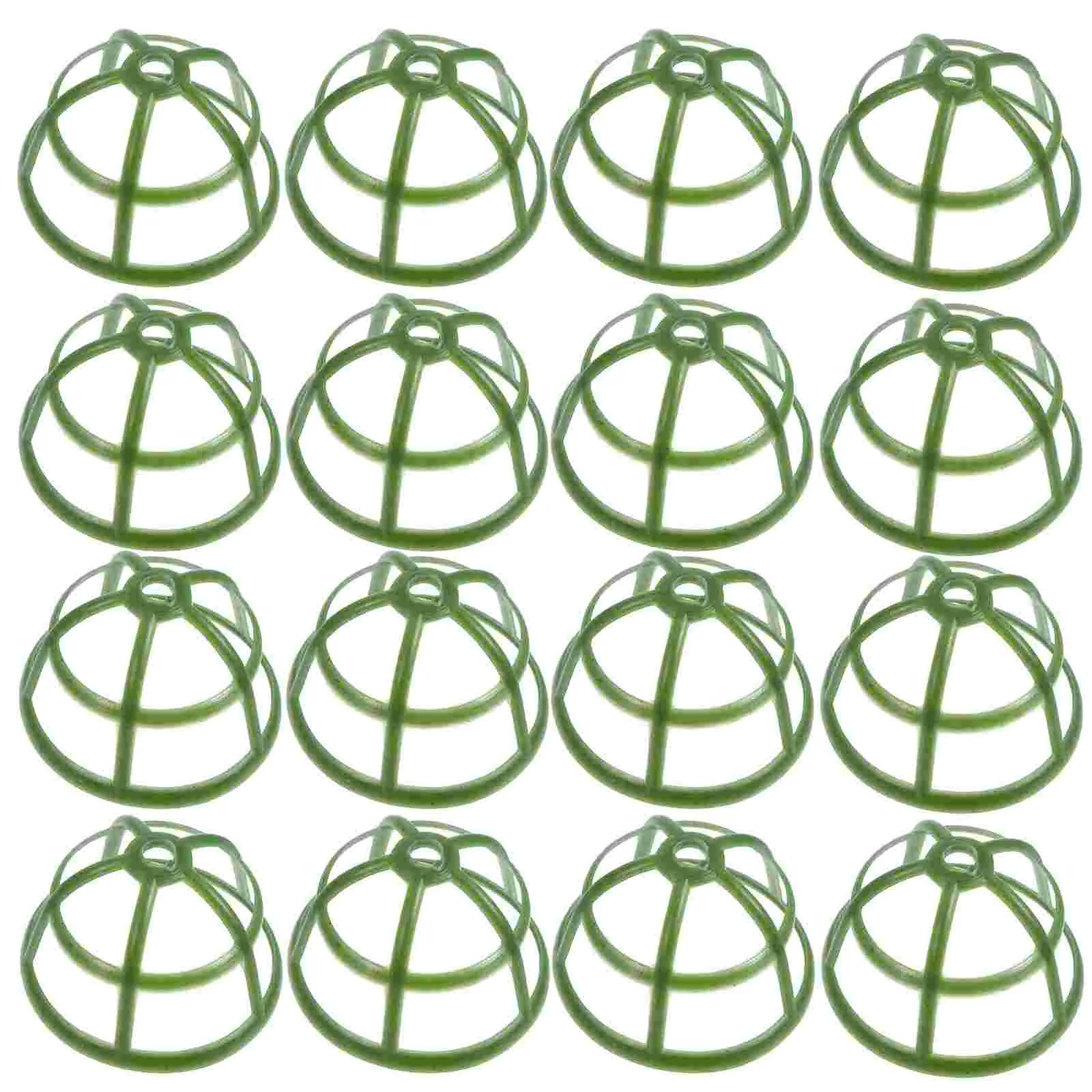 100 PCS Tori Base Artificial Rose Holders Half Ball Cage Flower Stand Egg Bouquet Floral Frame Green