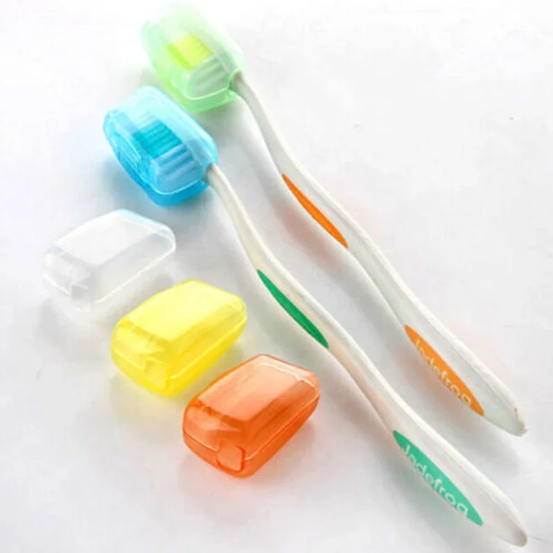 5 pz/set custodia per la copertura della testa dello spazzolino da denti Cap portatile Travel Hike Camping Brush Cleaner Protect Teethbrush Storage Organizer bagno