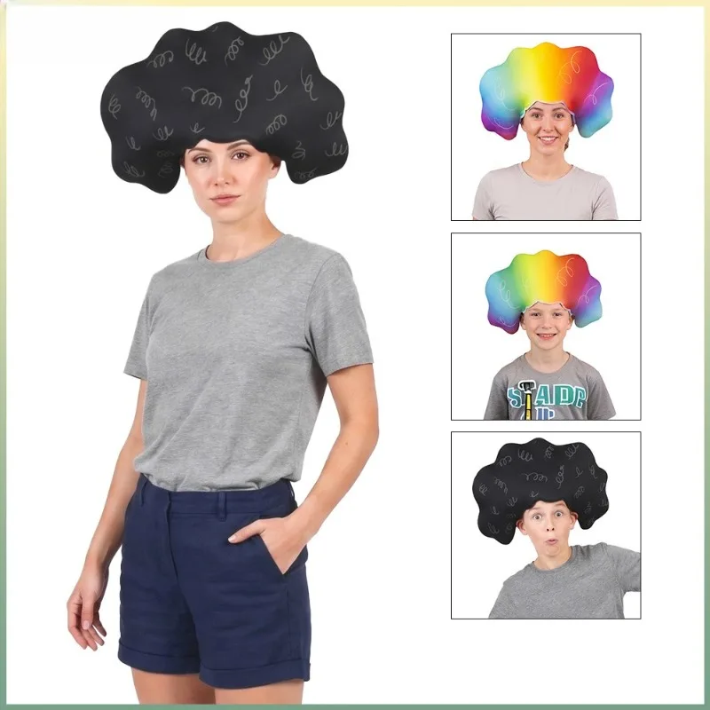 

Funny Sponge Mop of Hair Cosplay Headwear Hat Headpiece Stage Performance Outfits for Women Men Carnival Party