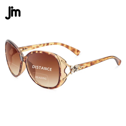 JM Gafas de sol de lectura bifocales redondas grandes para mujer Gafas de lectura vintage de gran tamaño para mujer UV400