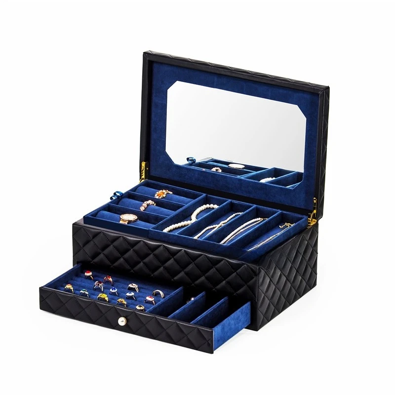 High-end creative PU Geling jewelry packaging box ring pendant bracelet packaging storage box