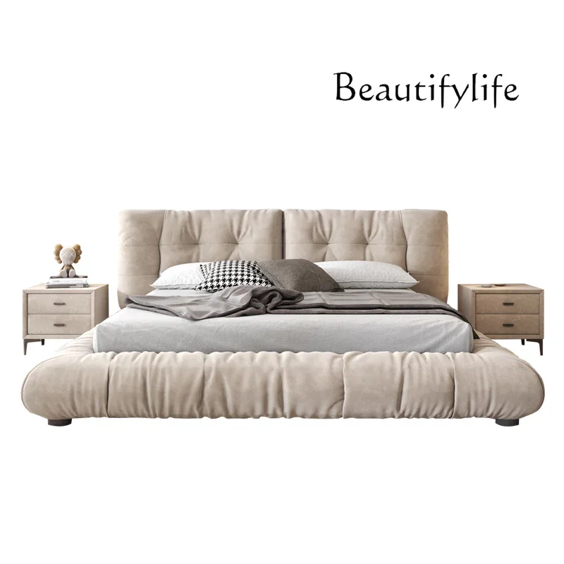 X36 Italian Minimalist Bed Cloud Technology Cloth Bed 1.8 Meters Double Bed Modern Simplicity