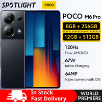 【World Premiere】POCO M6 Pro Smartphone 5000mA 67W wired charging Helio G99 Ultra 6.67 Flow AMOLED 120Hz AMOLED 64MP Camera NFC