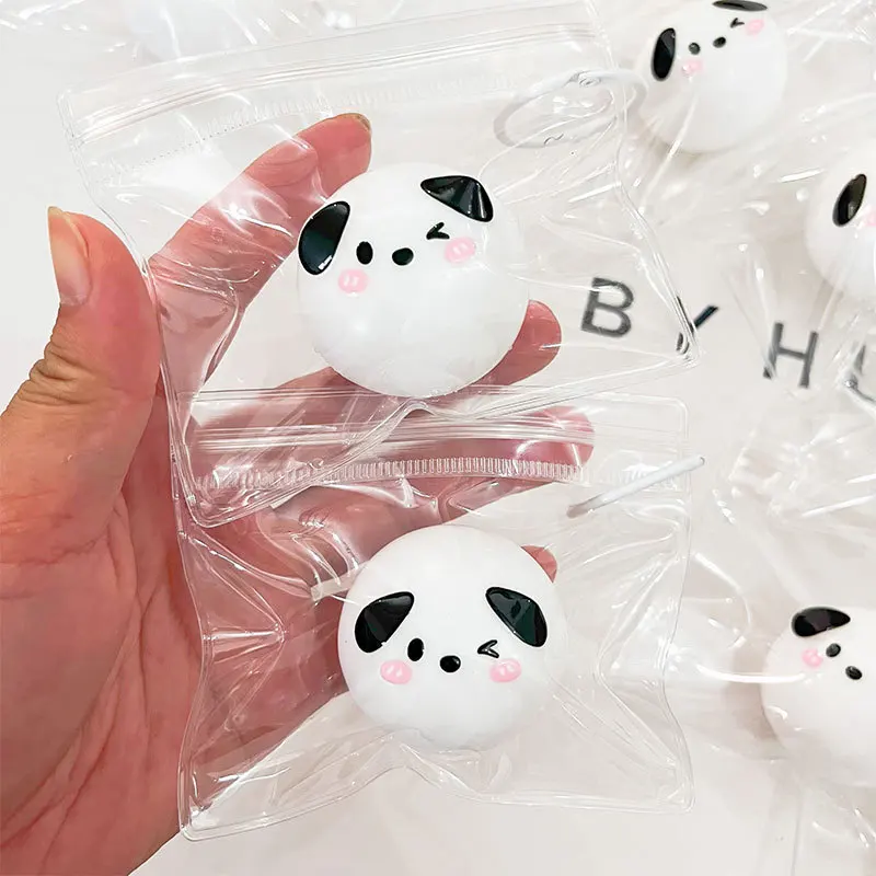 น่ารัก Mini สุนัขความเครียดบรรเทาของเล่นนุ่มตลกบีบ Soft Liquid Ball ของเล่นการ์ตูนลูกสุนัข Mochi ช้า Rebound ของเล่นสําหรับของขวัญเด็ก
