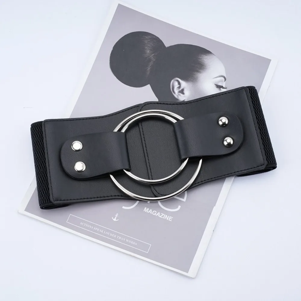 Высококачественный роскошный женский поясной чехол, модный двойной круглый эластичный поясной чехол, универсальные брючные платья, ремни