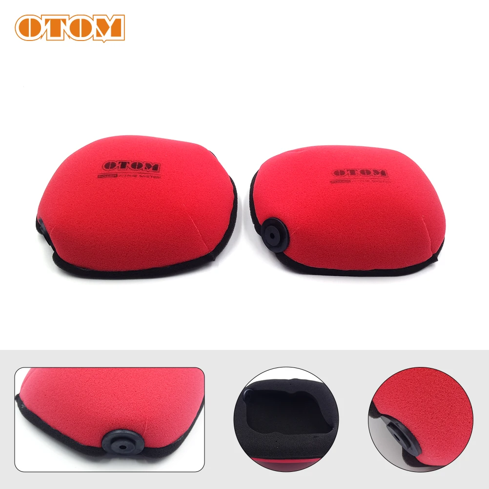 OTOM 2 Pcs Motorcycle Air Filter Intake Cleaner For KTM 125SX 125XC 350SXF 300EXC 450XC 500EXC HUSQVARNA TC125 FC250 TE300 FE450