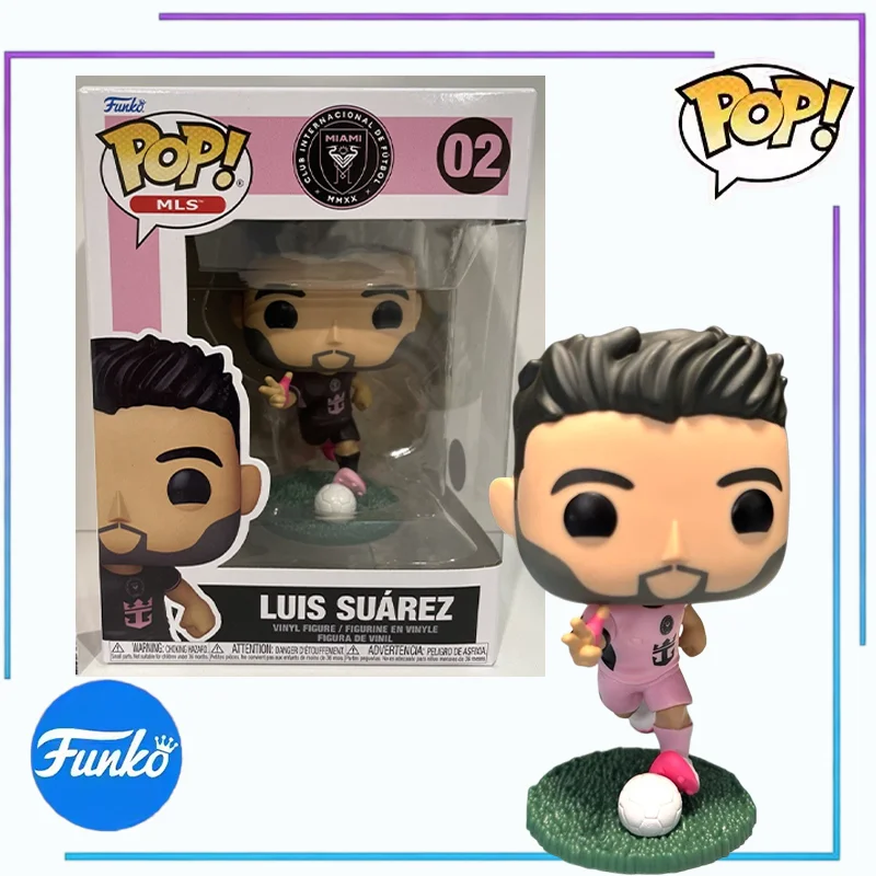 Figura Coleccionable Funko Pop Original de Fútbol MLS Messi Luis Suarez Inter Miami, Muñeco de Vinilo, Juguete de Regalo