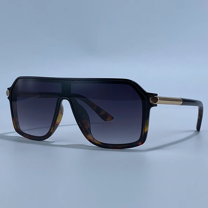 Vintage Übergroße Einteilige Schild-Sonnenbrille für Herren 2026 Luxusmarke Metallrahmen Outdoor-Sonnenbrille für Männer Trendige Schattierungen – Detail 14