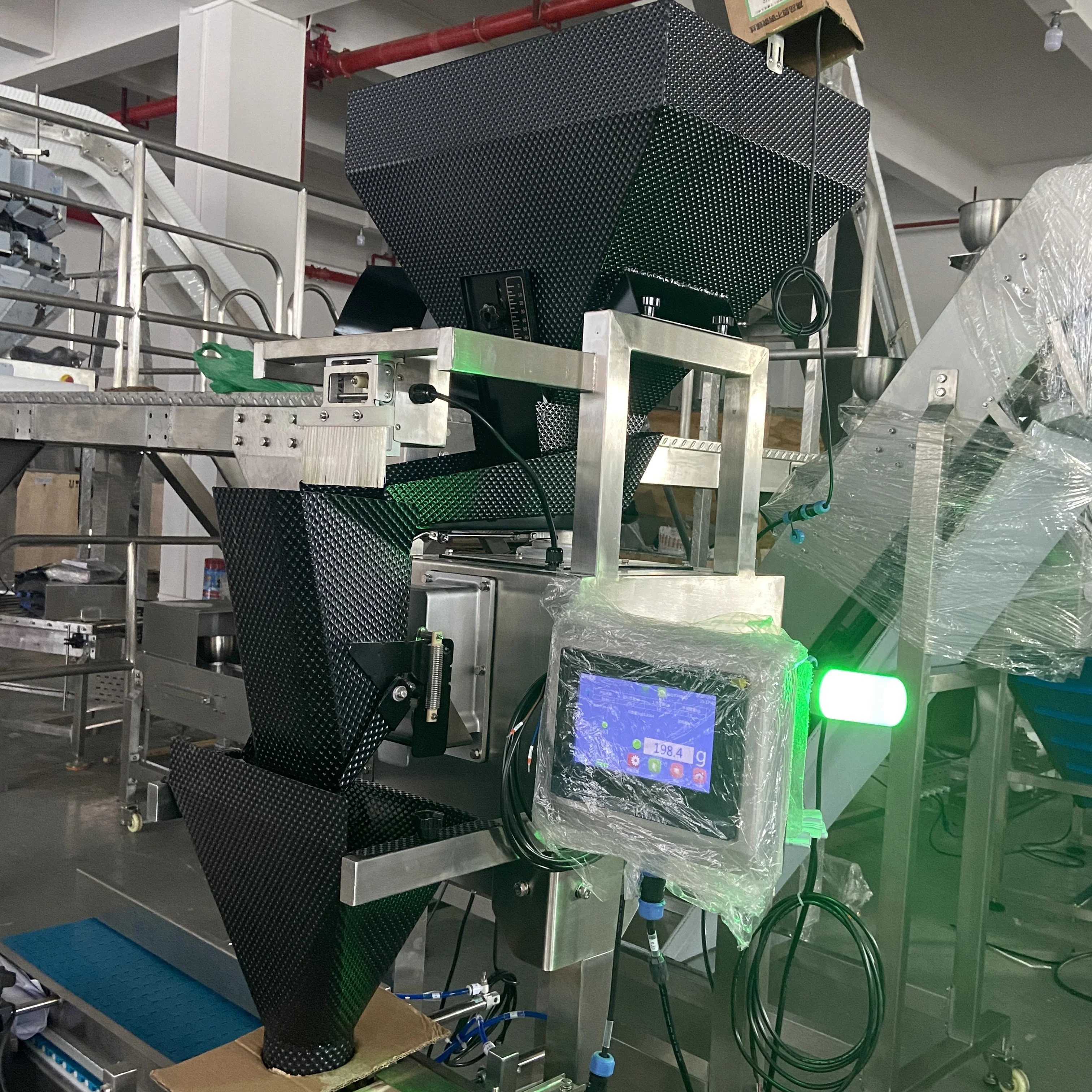 حجم كبير 5L رئيس واحد الخطي الوزن الكلب الغذاء مسحوق الحبوب الشاي الخطي وزن ماكينة حشو