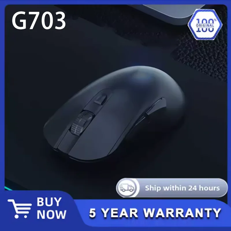 

Новая киберспортивная мышь G703 HERO, 2,4 ГГц, беспроводная RGB-мышь, дополнительная зарядка, настраиваемый вес, курица, еда, FPS