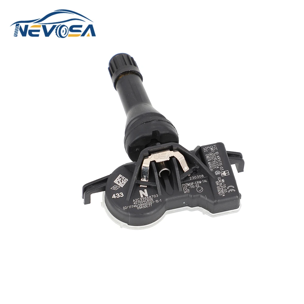 NEVOSA Tire Pressure Systems, Sensores TPMS, 40700-4CB0A, para Nissan Almera Ateon Chatch, Infiniti QX50, Renault Samsu SM6, 433