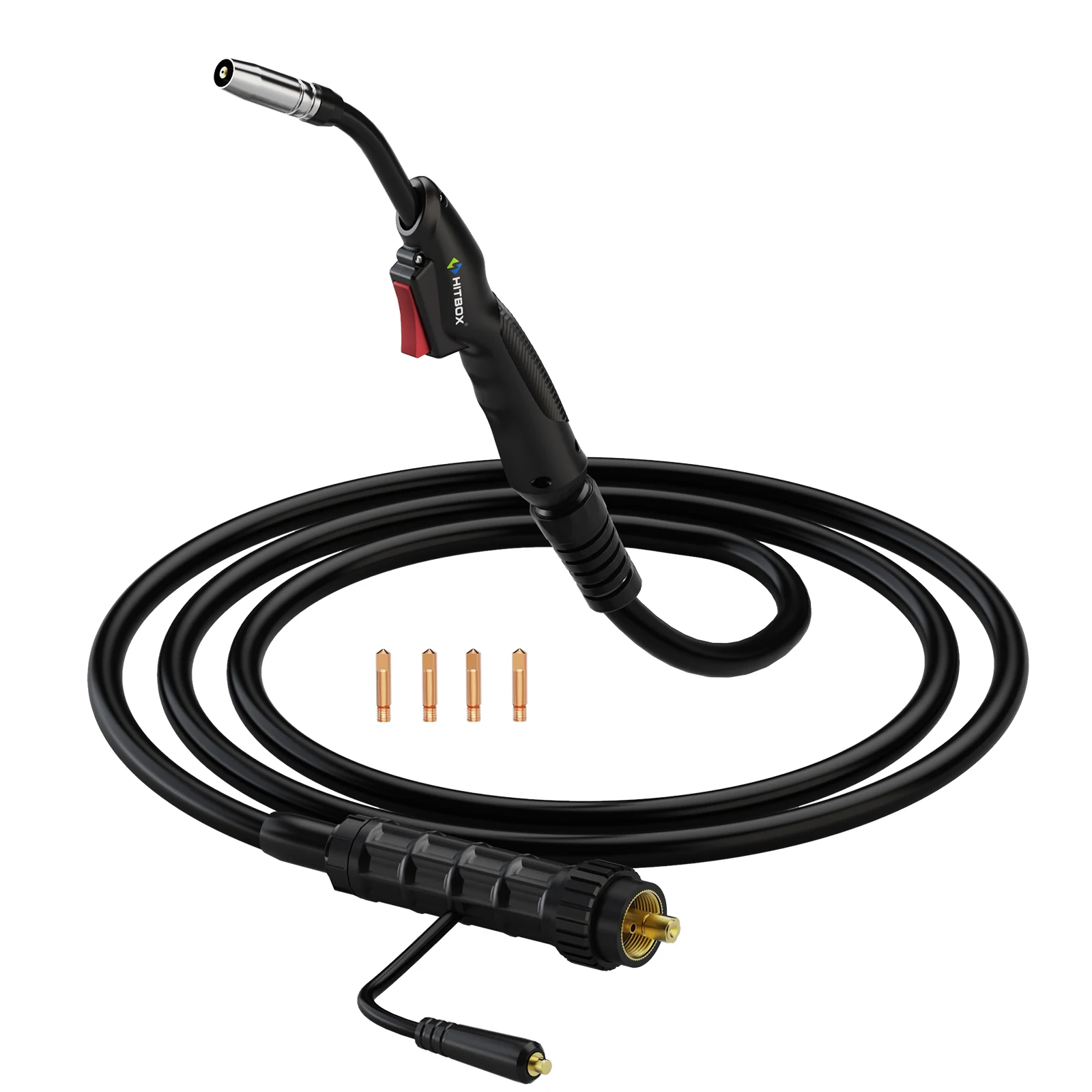 Hitbox MiG Torch 15AK/  16 Square Copper Clad Aluminum 10-25 European Quick Plug European   Holder 0.8mm Welding Torch