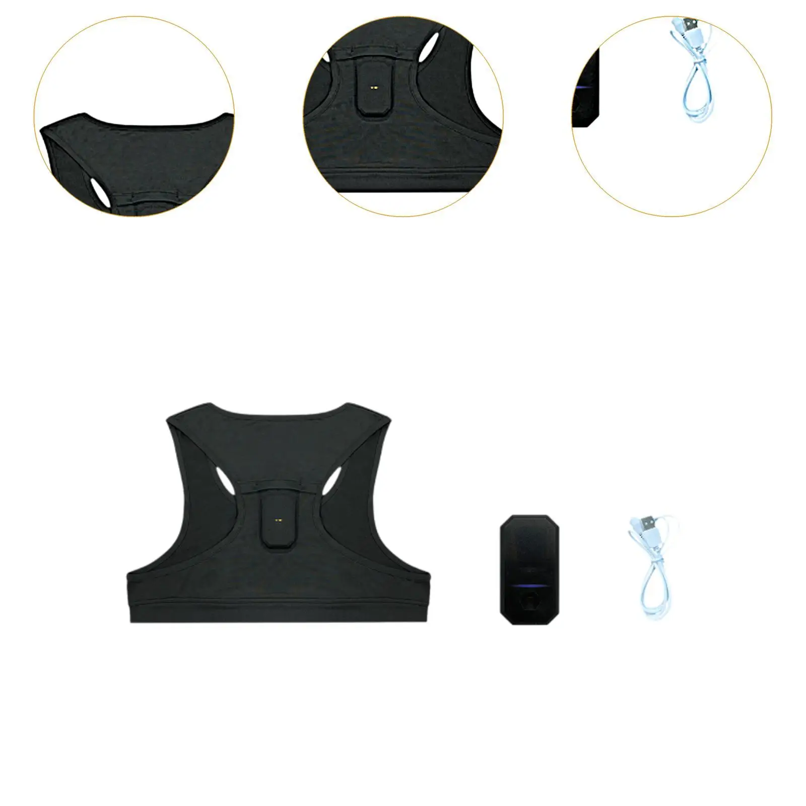 Soccer Tracker Vest App Control Wearable Exercise Equipment Lightweight Multiuse for Sports Athlete Boys Girls Football Players